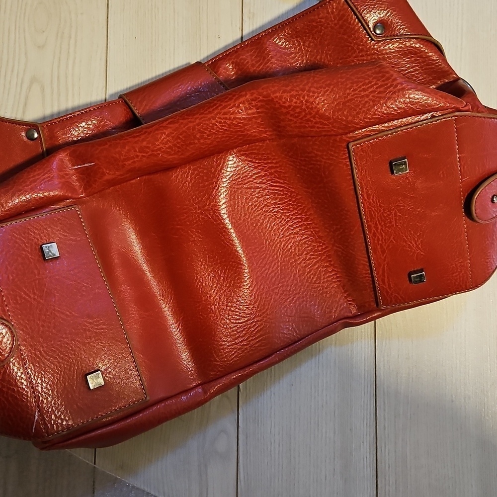 MATT & NAT Red Large Bag Purse Y2K Adjustable Straps Vegan Leather - Picture 3 of 9